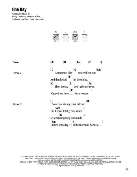 One Day by Matisyahu - Guitar Chords/Lyrics - Guitar Instructor