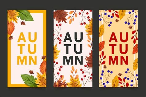 Free Vector | Autumn banner pack