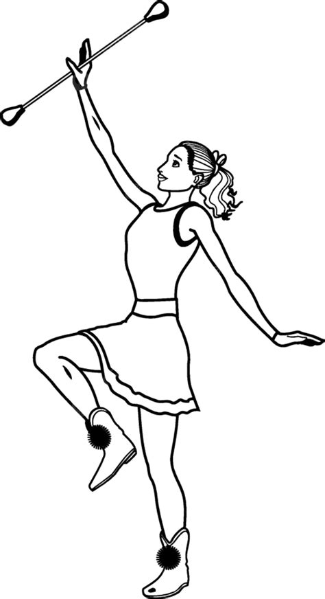 Cane Stick Vector Hd Images, Majorette Girl Dancing Stick Cane, Stick Drawing, Cane Drawing ...