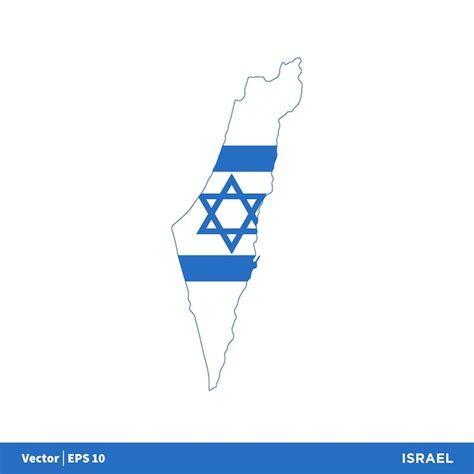 Premium Vector | Israel Asia Countries Map and Flag Icon Vector Logo Template Illustration ...