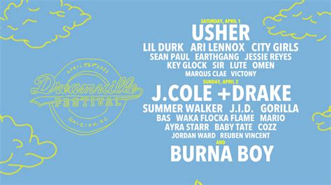 Dreamville 2023 | Usher, Drake, J. Cole, Burna Boy lead Raleigh ...