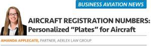 Aircraft Registration Numbers: Personalized “Plates” for Aircraft