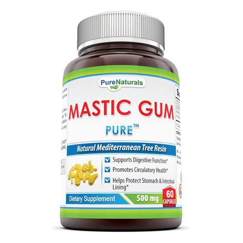 Pure Naturals Mastic Gum Support Digestive And Oral Health 500 Mg, 60 ...