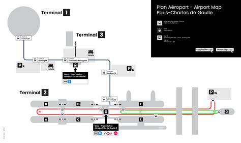 Paris-CDG Airport terminal maps - PARIS CHARLES DE GAULLE AIRPORT (CDG)