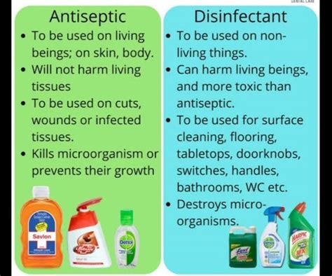 Explain the Difference Between a Disinfectant and an Antiseptic