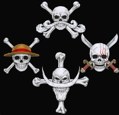 One Piece Jolly Rodger 4 Skull and Crossbones Wallpaper - Etsy