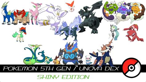 Pokemon 5th Gen / Unova Dex (Shiny) - YouTube