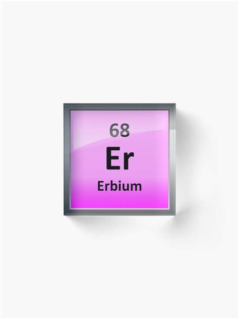 "Erbium Periodic Table Element Symbol" Acrylic Block by sciencenotes | Redbubble