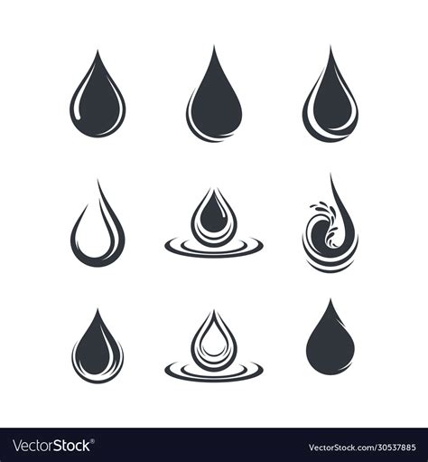 Oil drop icon Royalty Free Vector Image - VectorStock