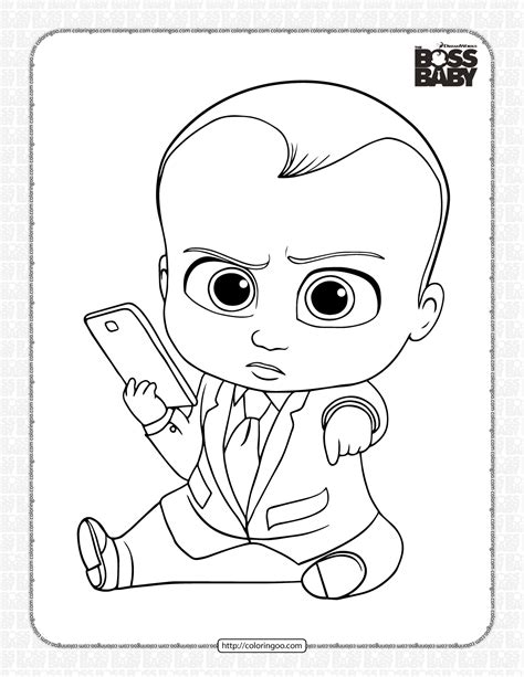 Printable Boss Baby Coloring Pages for Kids