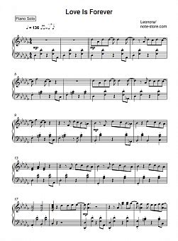 Leonora - Love Is Forever sheet music for piano download | Piano.Solo SKU PSO0013333 at note ...