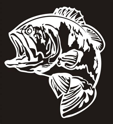 Buy Bass Fish Fishing Vinyl Decal Window Sticker in Grand Isle, Vermont ...