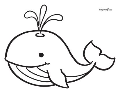 Whale Coloring Pages - 30 Printable Sheets - Easy Peasy and Fun