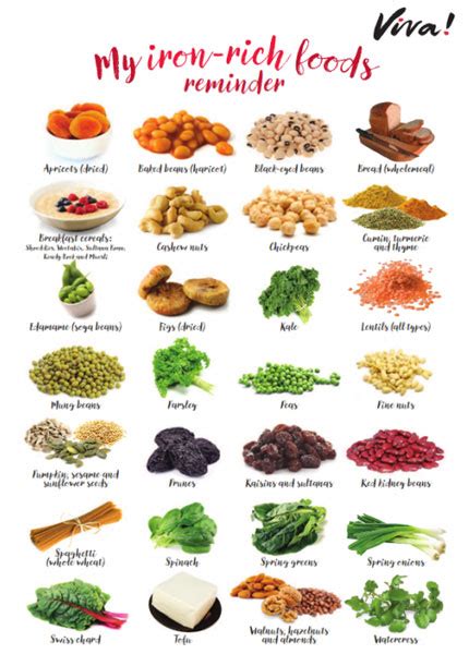 Iron-Rich Foods Wallchart - | Viva! The Vegan Charity