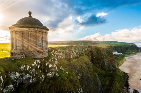 Mussenden Temple Northern Ireland Stock Photo - Image of thrones, drone ...