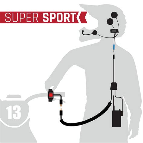 SUPER SPORT Kit with Radio, Helmet Kit, Harness, and Handlebar Push-To – Rugged Radios