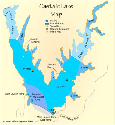 Castaic Lake Map