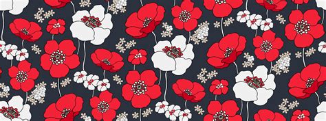 RED POPPIES FIELD wallpaper - Free shipping | Happywall