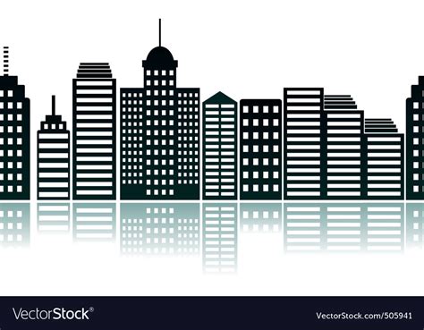 Cityscape silhouette Royalty Free Vector Image