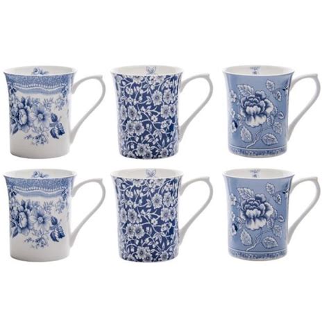 Queens - Blue Story Fine Bone China Mug 200ml Set of 6 | China mugs, Fine bone china, Mugs