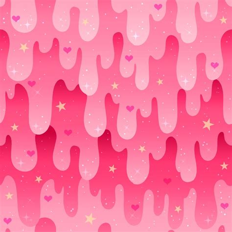 Rose Slime Repeatable pattern, kawaii cute spoonflower fabric for diy ...