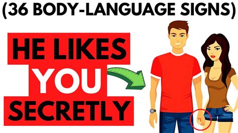 36 Body Language Signs A Guy Likes You But is Trying Not to Show it - YouTube