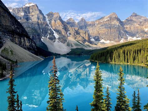 Moraine Lake, Banff, Alberta [OC] [2436X1125] : r/EarthPorn