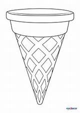 Ice Cream Cone Coloring Page sketch template