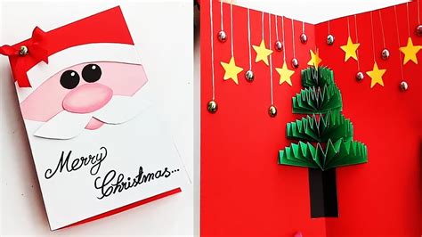 DIY Christmas pop up Cards/Handmade Christmas Greeting Cards... - YouTube