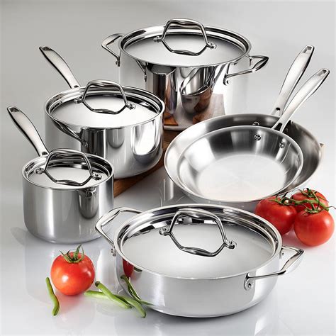 Tramontina Gourmet Tri-Ply Clad 10-Piece Cookware Set-80116/248DS - The Home Depot