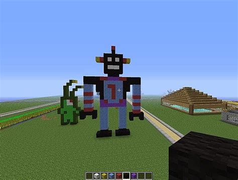 robot pixel art Minecraft Project