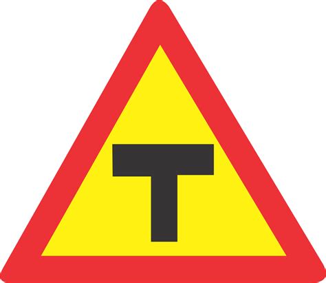 Temporary T-Junction road sign (TW104) | Safety Sign Online