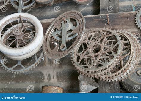 Old Bicycle Parts stock image. Image of steel, weathered - 37633347