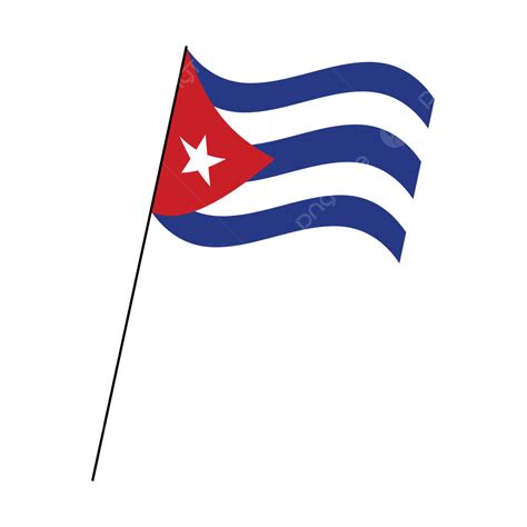 Waving Flag Of Cuba On Transparent Background, Cuba Flag, Cuba, Waving Flag PNG and Vector with ...