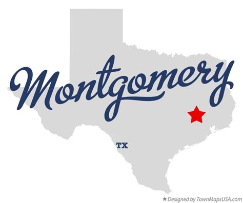 Map of Montgomery, TX, Texas