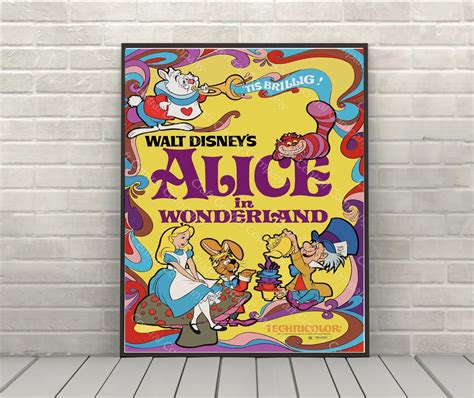 Alice in Wonderland Vintage Disney Movie Posters Disney Alice, Walt ...