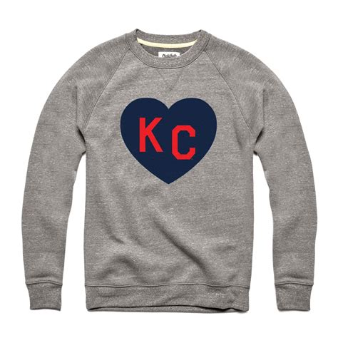 Charlie Hustle KC Heart Sweatshirt: Grey – Made in KC