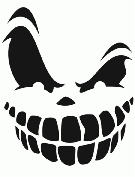 Scary Pumpkin Faces - Clip Art Library