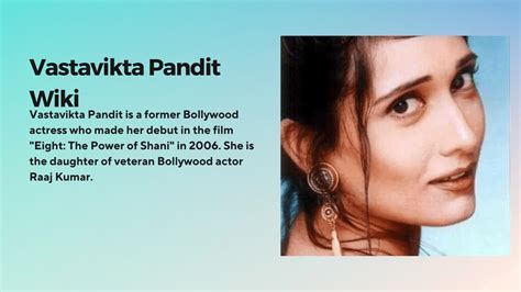 Vastavikta Pandit Wiki, Bio, Movie, Age, Net worth, Height, & More ...