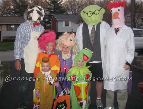 Coolest Homemade Muppets Family Group Costume