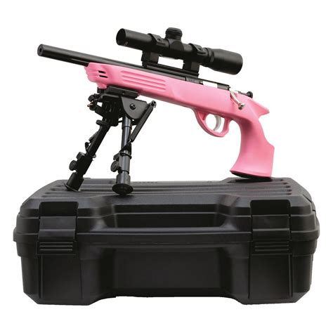 KSA Crickett Pistol Package, .22LR, 10.5" Barrel, Pink Stock, Scope, Bipod and Case, 1 Round ...