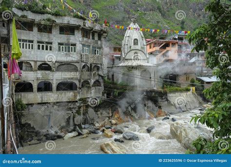 Manikaran Hot Springs In Parvati River Stock Image | CartoonDealer.com ...