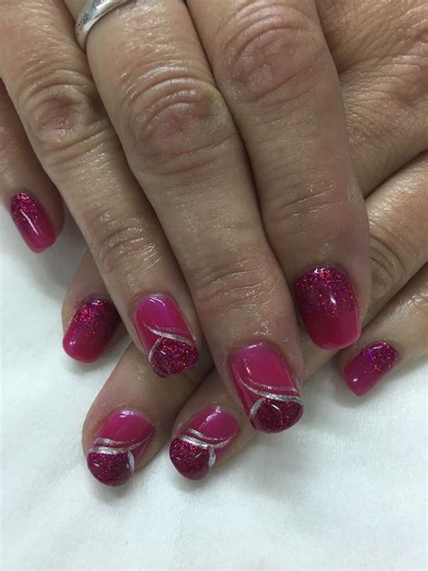 Hot Pink Gel Nails | Ногти