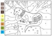 Otter Color by Number | Free Printable Coloring Pages