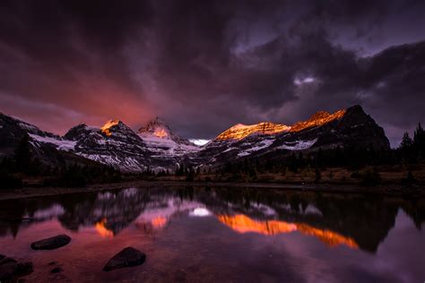 Assiniboine Sunrise - Mount Assiniboine, British Columbia - Immersive ...