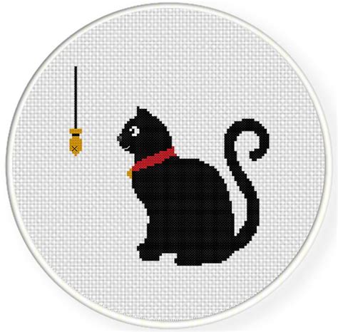 Black Cat Cross Stitch Pattern – Daily Cross Stitch