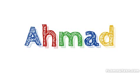 Ahmad Logo | Free Name Design Tool from Flaming Text