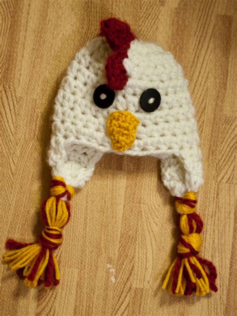 Chicken Hat PDF Crochet Pattern Bulky Yarn Winter Hat - Etsy