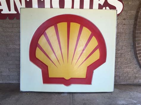 Large Shell Gas Station Sign Aluminum Frame With Plastic Sign | Shell gas station, Gas station ...