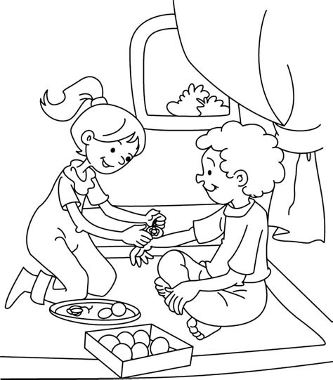 Raksha Bandhan 10 Coloring Page - Free Printable Coloring Pages for Kids